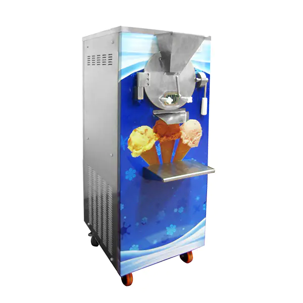 The client use hommy HM28S hard ice cream machine produce flaker in the shop