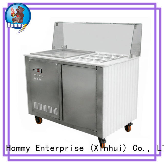 Hommy mobile rolled ice cream machine for sale 19℃ to -22℃ for outdoor