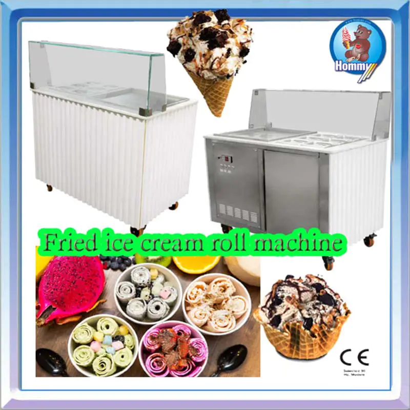China Thai Electric Round Pan Fried Ice Cream Roll Maker Factory