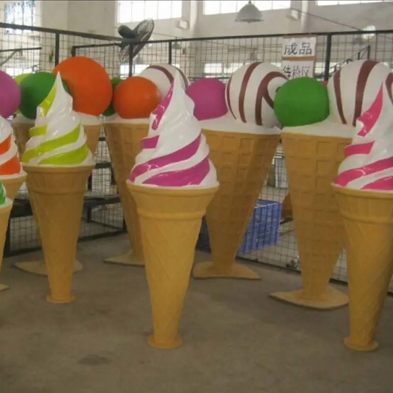 Plastic Giant Replica Large Ice Cream Cone Advertise 3d Model