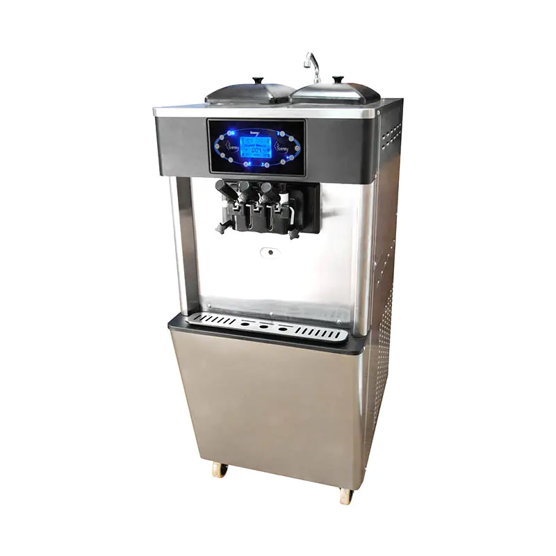 Industrial 2+1 Falvors Soft Serve Ice Cream Machine Manufacturer