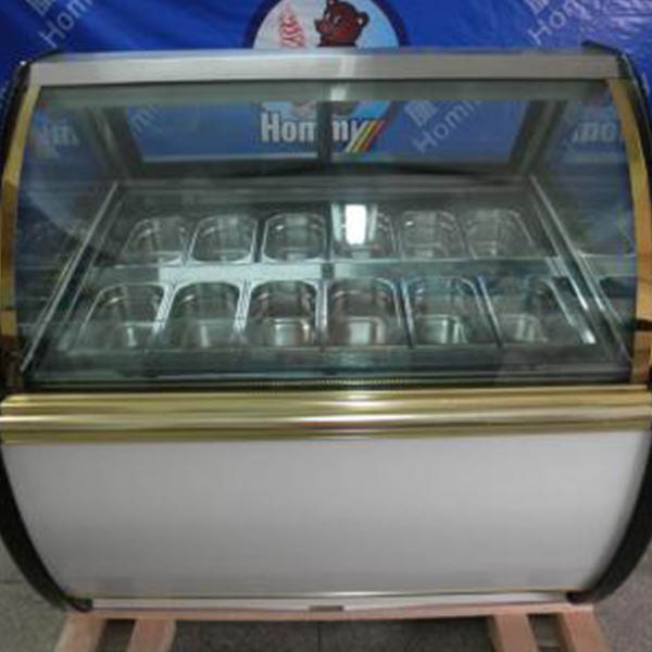 Commercial Hard Ice Cream Display Showcase/ Commercial auto-defrost type hard ice cream storage refrigerator display freezer/Gelato ice cream freezer /stainless steel showcase