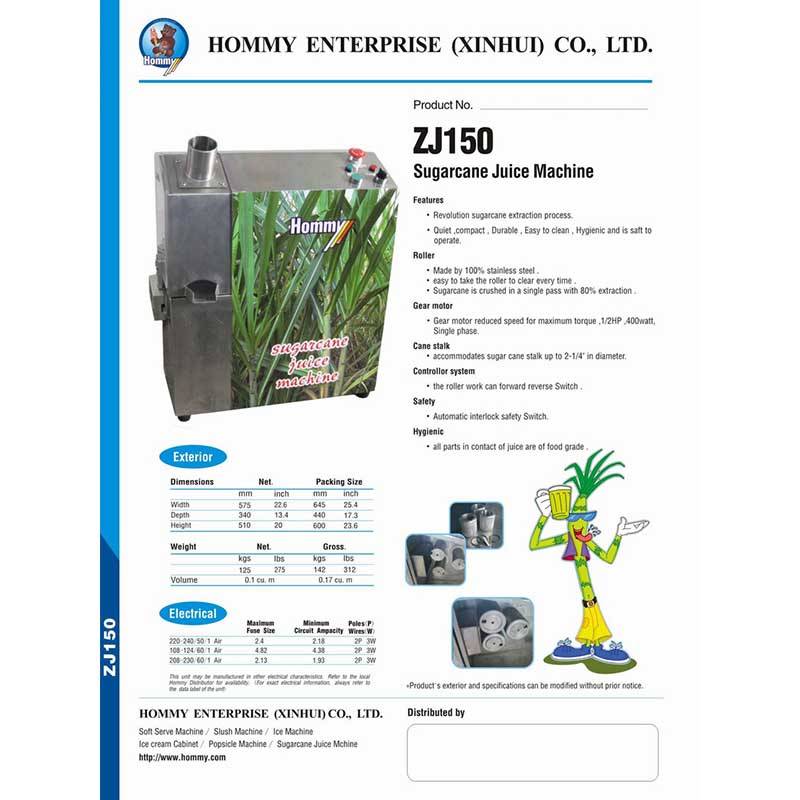 Information of Sugarcane juice machine
