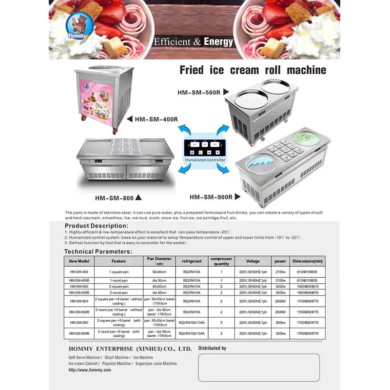Information of Fried ice cream roll machine