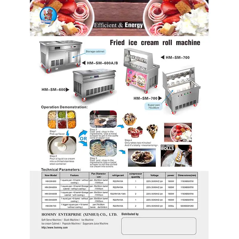 Information of Fried ice cream roll machine