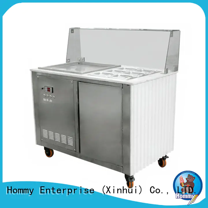 Hommy highly-efficient ice cream roll equipment eco-friendly for road house