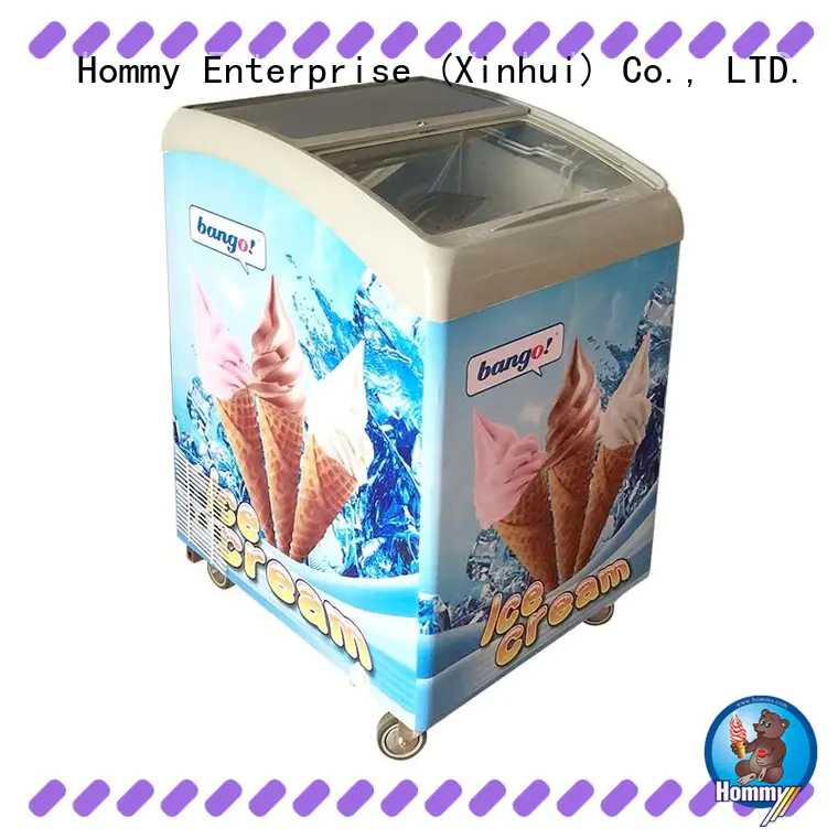 multifunctional ice cream showcase commercial from China for ice cream shop