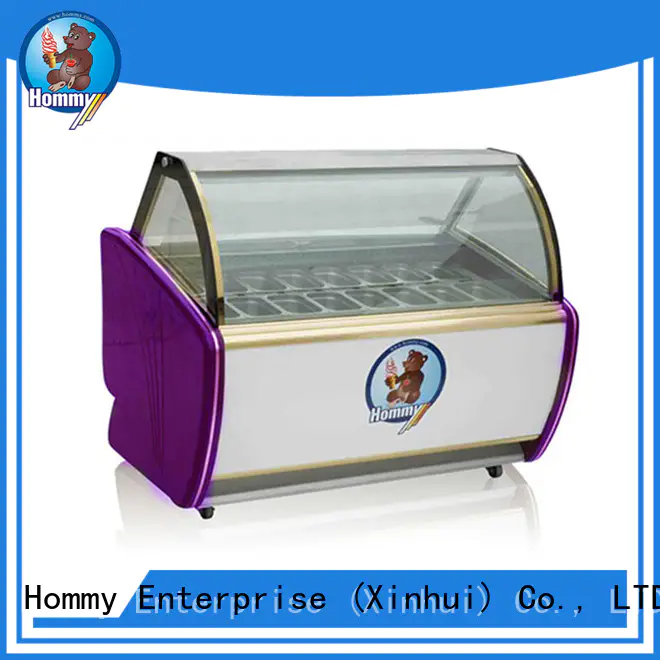 auto defrost commercial ice cream display freezer wholesale for display ice cream Hommy