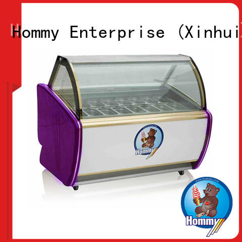 Hommy multifunctional ice cream display cabinet suppliers storage refrigerator for supermarket