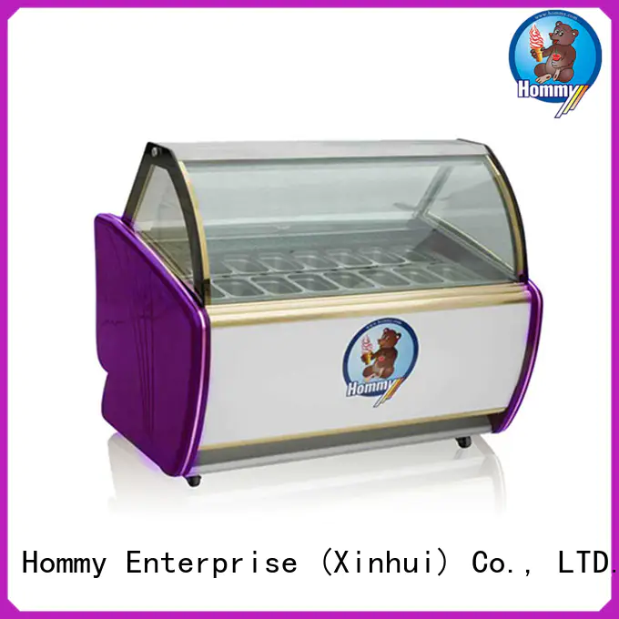 Hommy multifunctional popsicle freezer from China for display ice cream