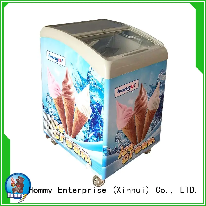 ice cream showcase stainless steel supplier for display ice cream