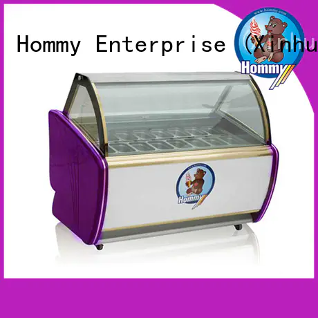 stainless steel ice cream display case commercial for ice cream shop Hommy