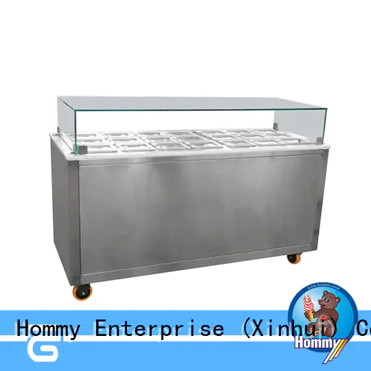 Hommy multifunctional ice cream display counter supplier for supermarket