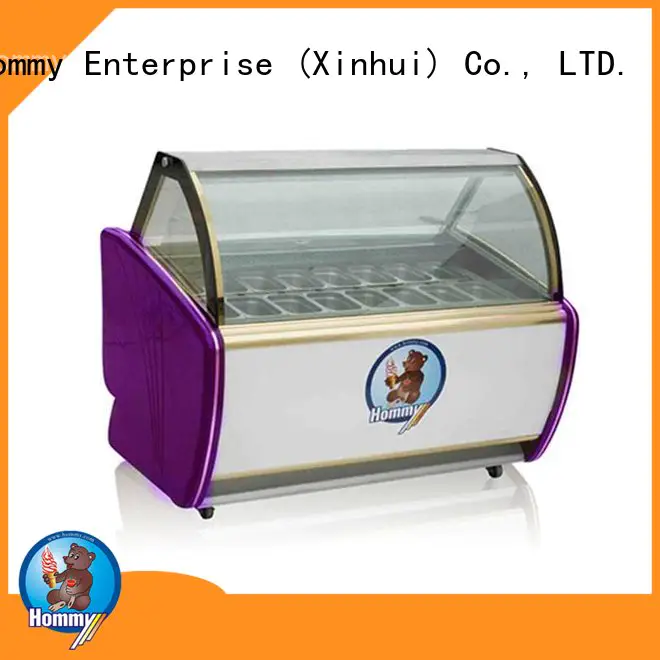 Hommy China ice cream display wholesale for supermarket