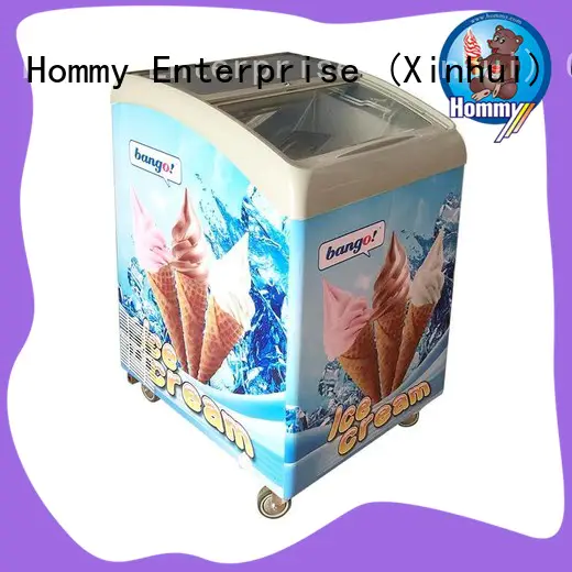 Hommy showcase commercial ice cream display freezer supplier for display ice cream