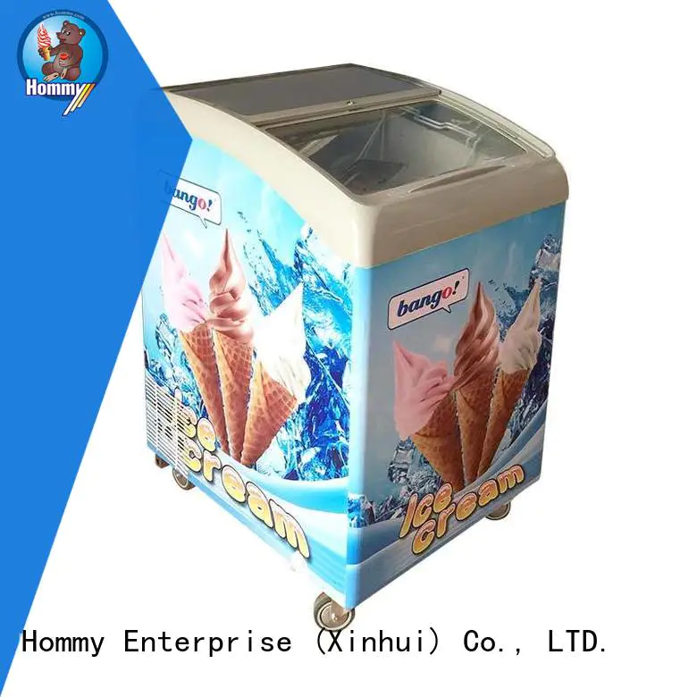 Hommy freezer commercial ice cream display freezer supplier for ice cream shop