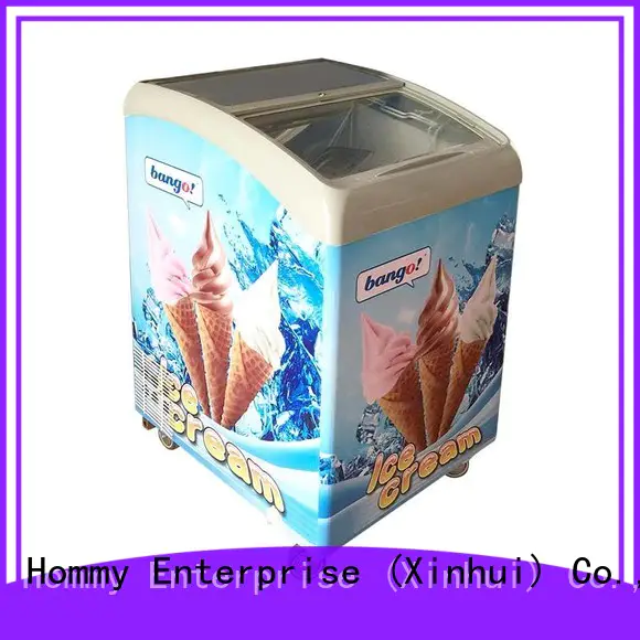 Hommy various colors ice cream showcase from China for supermarket