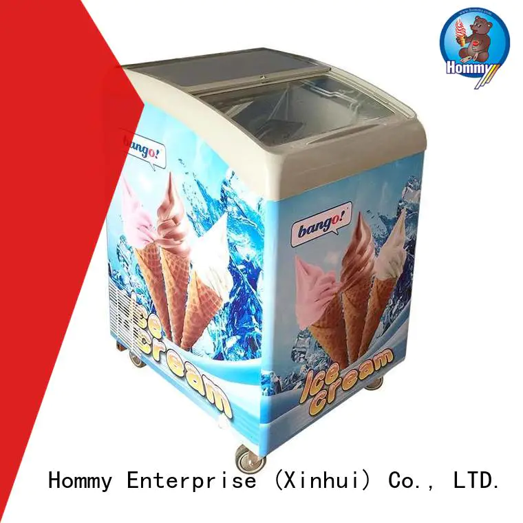 Hommy ice cream showcase from China for ice cream shop