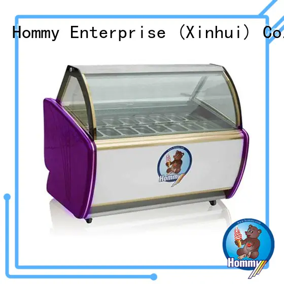 Hommy various colors popsicle freezer design for display ice cream