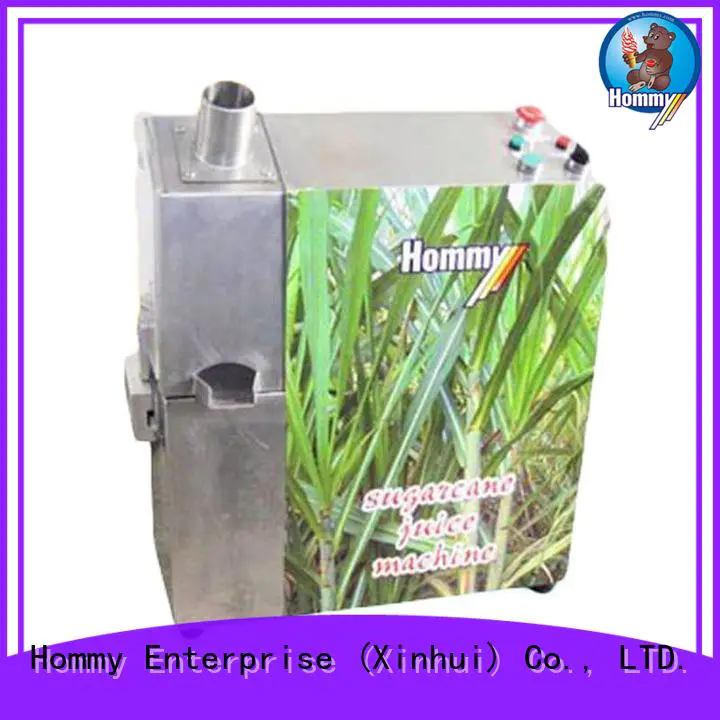 Hommy unreserved service sugarcane juice extractor supplier for supermarket