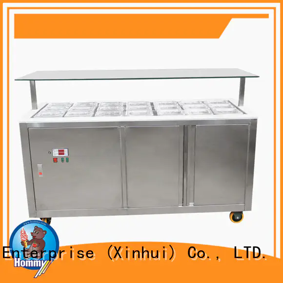 Hommy stainless steel ice cream display case personalized for ice cream shop