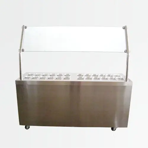 Frozen Yogurt Toppings Bar Display Cabinet With Air Cooling System