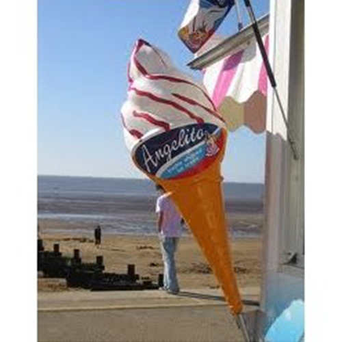 Plastic Giant Replica Large Ice Cream Cone Advertise 3d Model