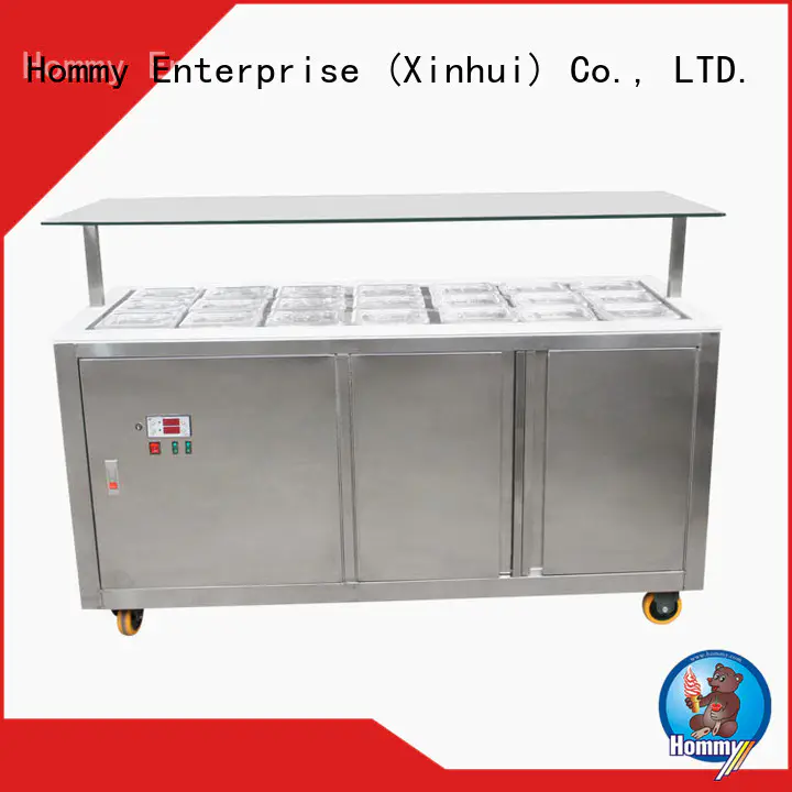 Hommy auto defrost ice cream display personalized for supermarket