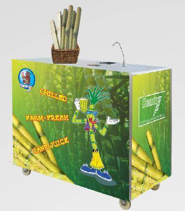 ZJ200  sugarcane juice machine with chriller and freezer