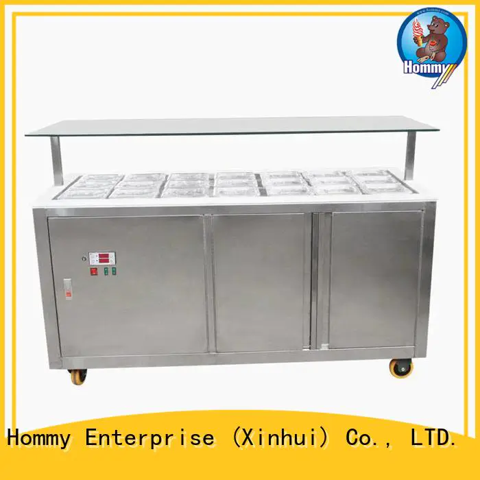 Hommy China ice cream display factory directly sale for ice cream shop