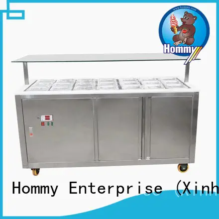 Hommy showcase gelato freezer supplier for ice cream shop