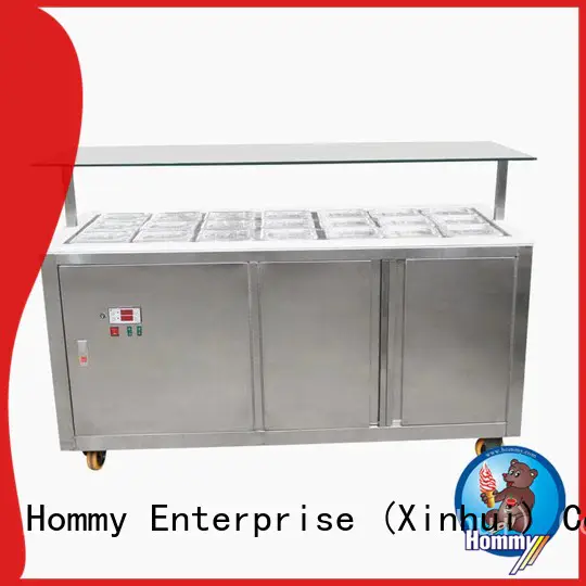 Hommy showcase gelato freezer personalized for supermarket