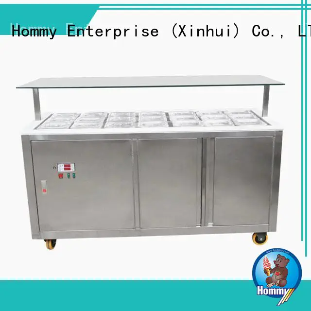 Hommy storage refrigerator ice cream showcase manufacturer for supermarket